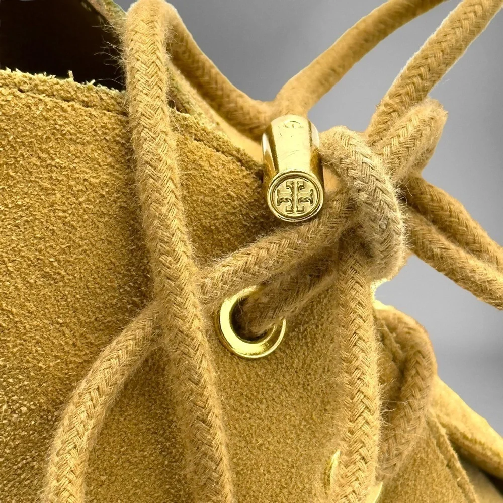 Tory Burch Brown suede Wedge Booties.